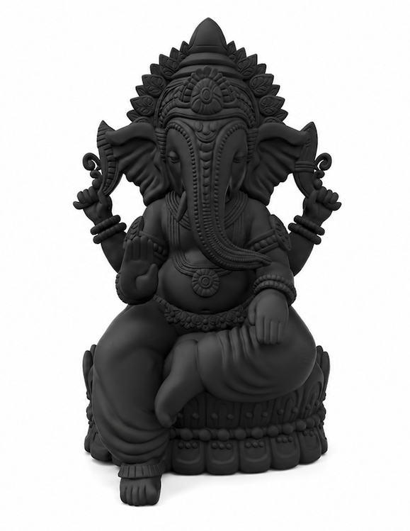 Standing Murugan - Black & gold
